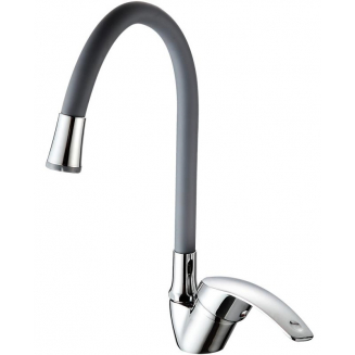 Смеситель для кухни FRUD R055 R40055-3 с гибким изливом, хром/серый