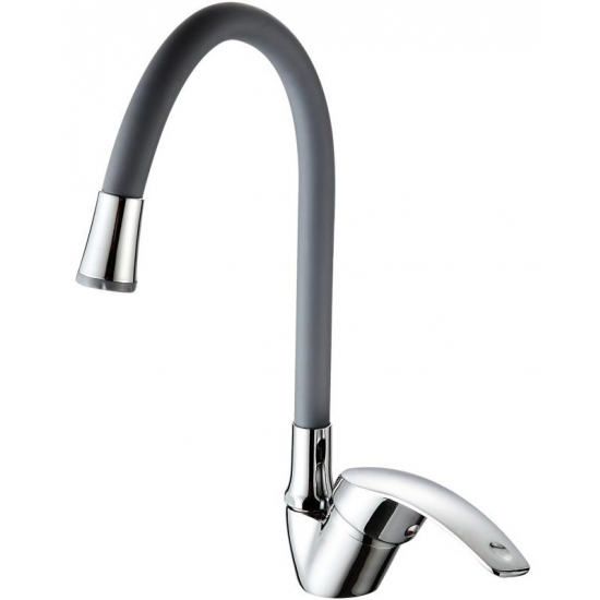 Смеситель для кухни FRUD R055 R40055-3 с гибким изливом, хром/серый