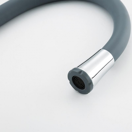 Смеситель для кухни FRUD R055 R40055-3 с гибким изливом, хром/серый