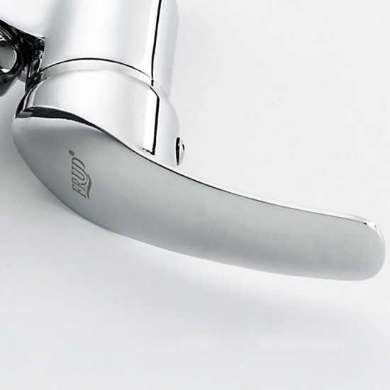 Смеситель для кухни FRUD R055 R40055-4 с гибким изливом, хром/красный