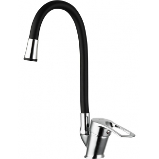 Смеситель для кухни FRUD R055 R41055-2 с гибким изливом, хром/чёрный