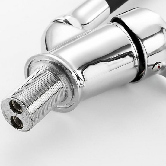 Смеситель для кухни FRUD R055 R41055-2 с гибким изливом, хром/чёрный