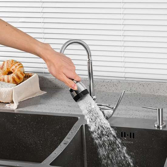 Смеситель для кухни FRUD R055 R42055-2 с гибким изливом, хром