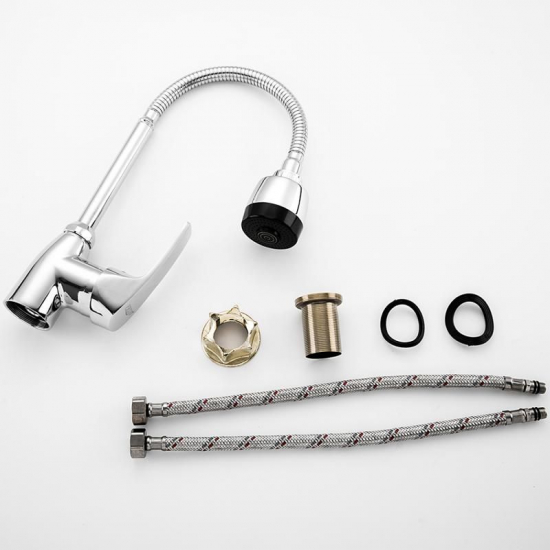 Смеситель для кухни FRUD R055 R42055-2 с гибким изливом, хром