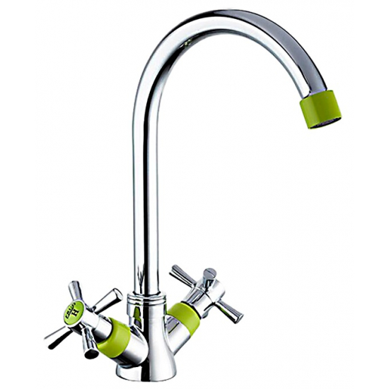 Смеситель для кухни FRUD R118 R49118-6 хром/зелёный