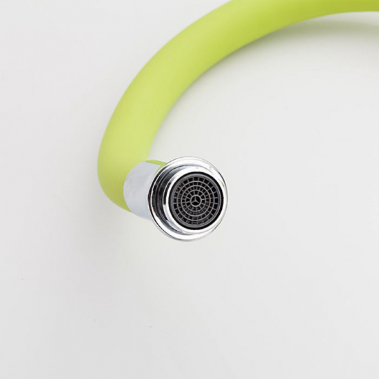 Смеситель для кухни FRUD R127 R44127-6 с гибким изливом, хром/жёлтый