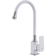Смеситель для кухни FRUD R153 R43153 с гибким изливом, белый/хром