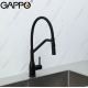 Смеситель для кухни GAPPO G4098-16 с гибким изливом, чёрный