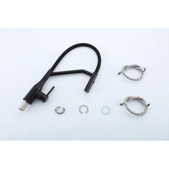 Смеситель для кухни GAPPO G4098-16 с гибким изливом, чёрный