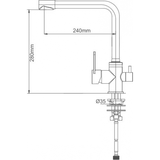 Смеситель для кухни GAPPO G4399-1 с краном для питьевой воды, сатин