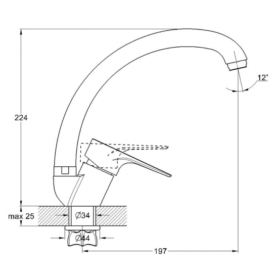 Смеситель для кухни GLAUF NUD4-A045