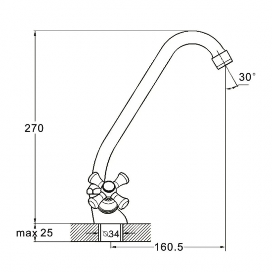 Смеситель для кухни GLAUF QMT4-A722