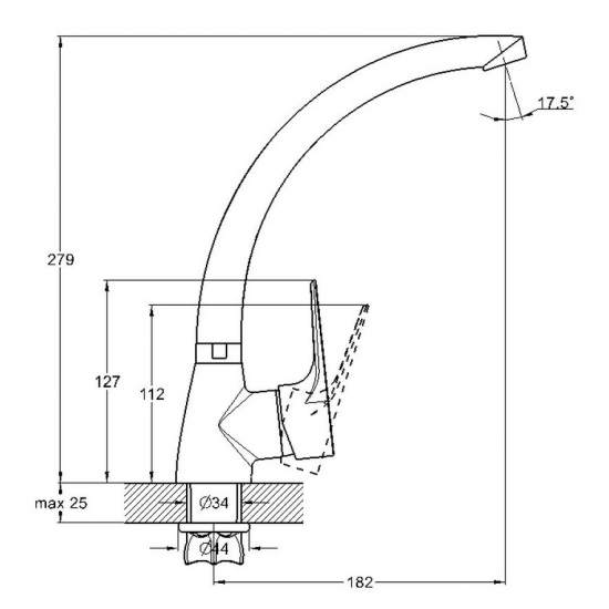 Смеситель для кухни GLAUF ZOP4-B045 хром