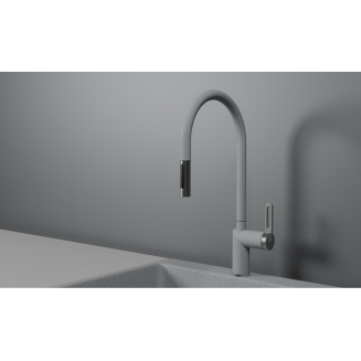 Смеситель для кухни GRANULA 8172 с вытяжным изливом, базальт