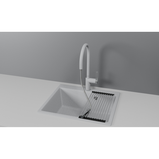 Смеситель для кухни GRANULA 8172 с вытяжным изливом, базальт