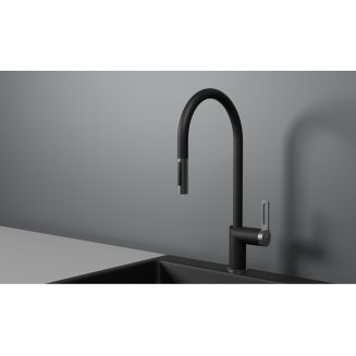 Смеситель для кухни GRANULA 8172 с вытяжным изливом, турмалин