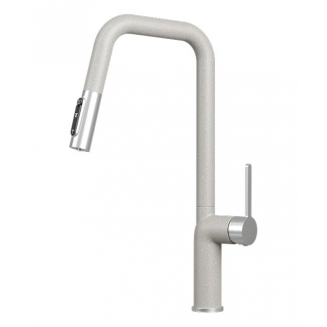 Смеситель для кухни GRANULA 9011 с вытяжным изливом, с подключением к фильтру, базальт