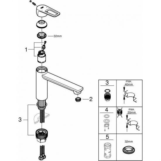 Смеситель для кухни GROHE BauLoop 31706000 хром
