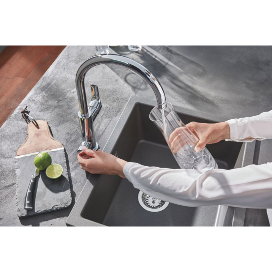 Смеситель для кухни GROHE Blue Pure Eurosmart 31722000 с краном для питьевой воды, хром