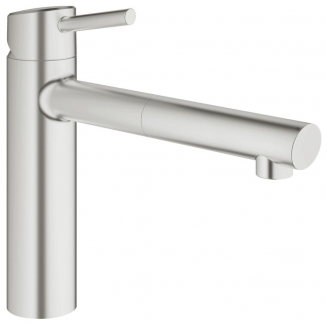 Смеситель для кухни GROHE Concetto 31129DC1 с вытяжным изливом, хром матовый