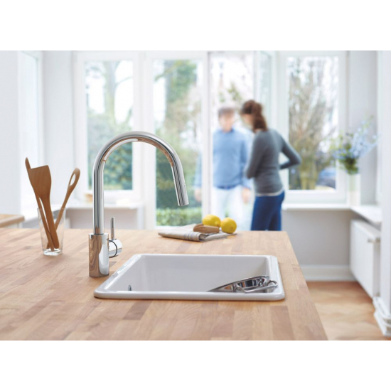 Смеситель для кухни GROHE Concetto 31483002 с вытяжным изливом, хром