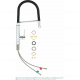 Смеситель для кухни GROHE Concetto 31491000 с гибким изливом, хром/чёрный
