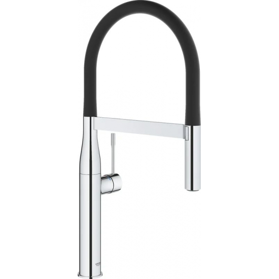 Смеситель для кухни GROHE Essence 30294000 с гибким изливом, хром/чёрный