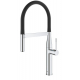 Смеситель для кухни GROHE Essence 30294000 с гибким изливом, хром/чёрный