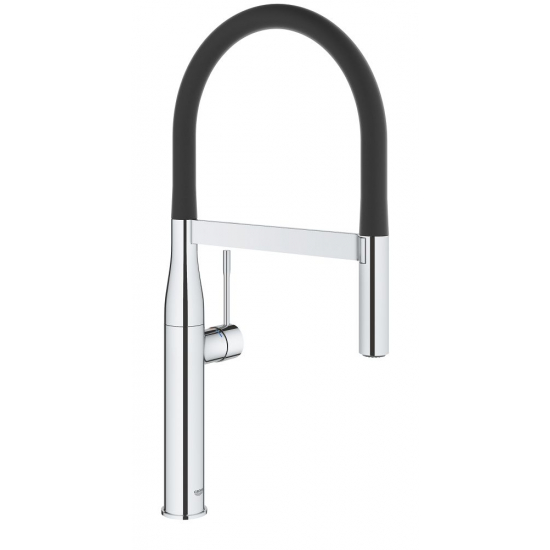 Смеситель для кухни GROHE Essence 30503000 с гибким изливом, хром/чёрный