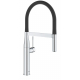 Смеситель для кухни GROHE Essence 30503000 с гибким изливом, хром/чёрный
