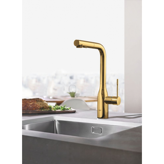 Смеситель для кухни GROHE Essence 30504GL0 с вытяжным изливом, холодный рассвет