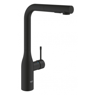 Смеситель для кухни GROHE Essence 30504KF0 с вытяжным изливом, фантомный чёрный