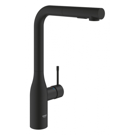 Смеситель для кухни GROHE Essence 30504KF0 с вытяжным изливом, фантомный чёрный