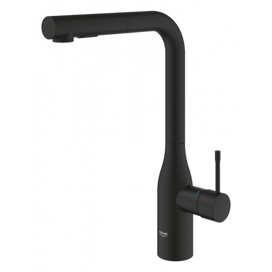 Смеситель для кухни GROHE Essence 30504KF0 с вытяжным изливом, фантомный чёрный