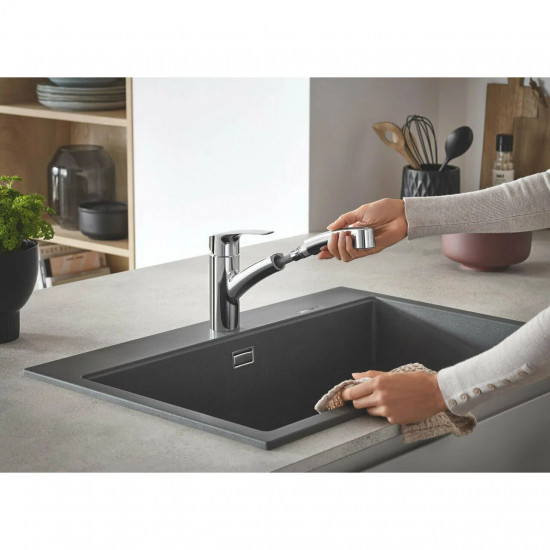 Смеситель для кухни GROHE Eurosmart 30305001 с вытяжным изливом, хром