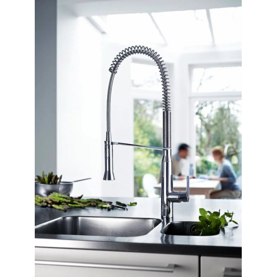 Смеситель для кухни GROHE K7 31379000 с гибким изливом, хром