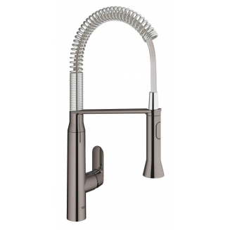 Смеситель для кухни GROHE K7 31379A00 с гибким изливом, графит