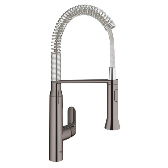 Смеситель для кухни GROHE K7 31379A00 с гибким изливом, графит