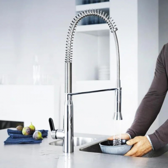 Смеситель для кухни GROHE K7 32950000 с гибким изливом, хром