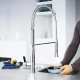 Смеситель для кухни GROHE K7 32950000 с гибким изливом, хром
