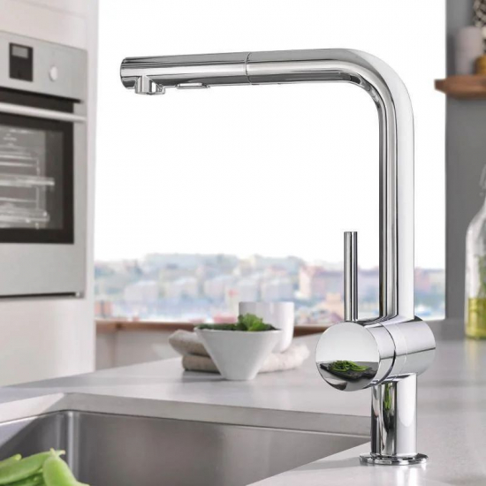 Смеситель для кухни GROHE Minta 30274000 с вытяжным изливом, хром