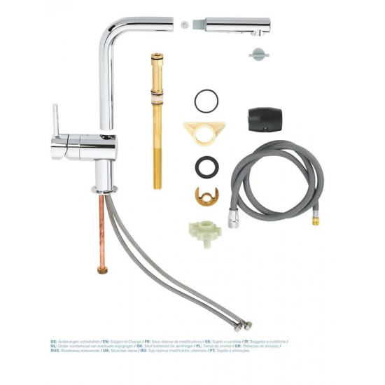 Смеситель для кухни GROHE Minta 30274000 с вытяжным изливом, хром