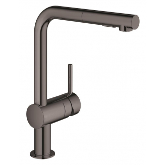 Смеситель для кухни GROHE Minta 30274A00 с вытяжным изливом, графит