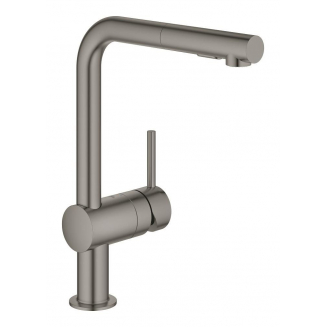 Смеситель для кухни GROHE Minta 30274AL0 с вытяжным изливом, графит матовый
