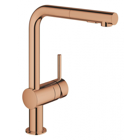 Смеситель для кухни GROHE Minta 30274DA0 с вытяжным изливом, тёплый закат