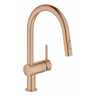 Смеситель для кухни GROHE Minta 32321DL2 с вытяжным изливом, тёплый закат