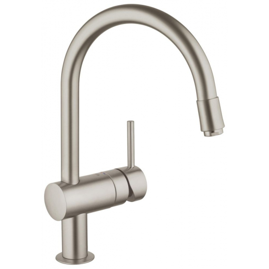 Смеситель для кухни GROHE Minta 32918DC0 с вытяжным изливом, хром матовый