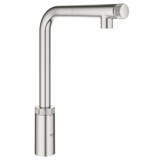 Смеситель для кухни GROHE Minta SmartControl 31613DC0 с вытяжным изливом, хром матовый