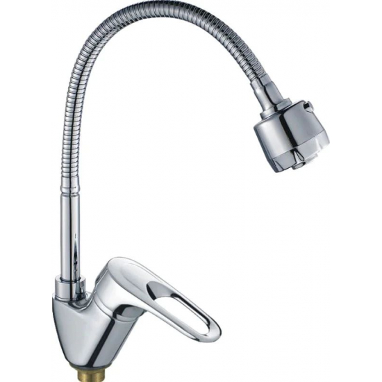 Смеситель для кухни HAIBA HB4304-3 с гибким изливом, хром