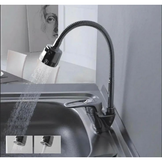 Смеситель для кухни HAIBA HB4304-3 с гибким изливом, хром